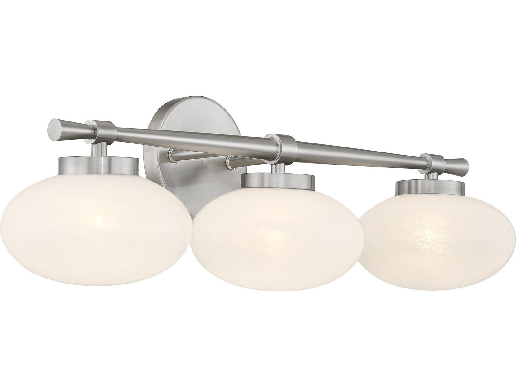 Savoy House Barrow 3-Light Satin Nickel Vanity Light