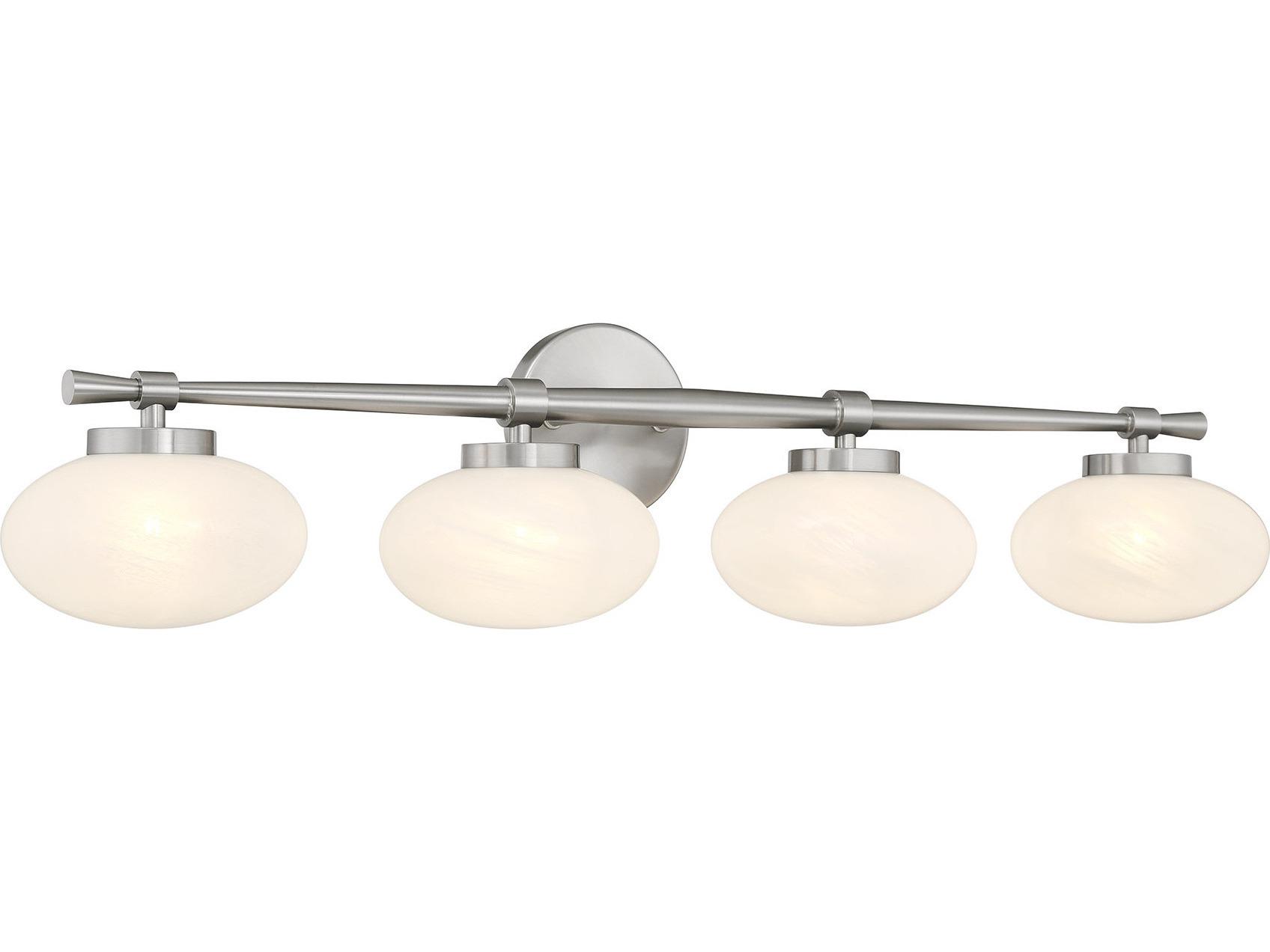 Savoy House Barrow 4-Light Satin Nickel Vanity Light