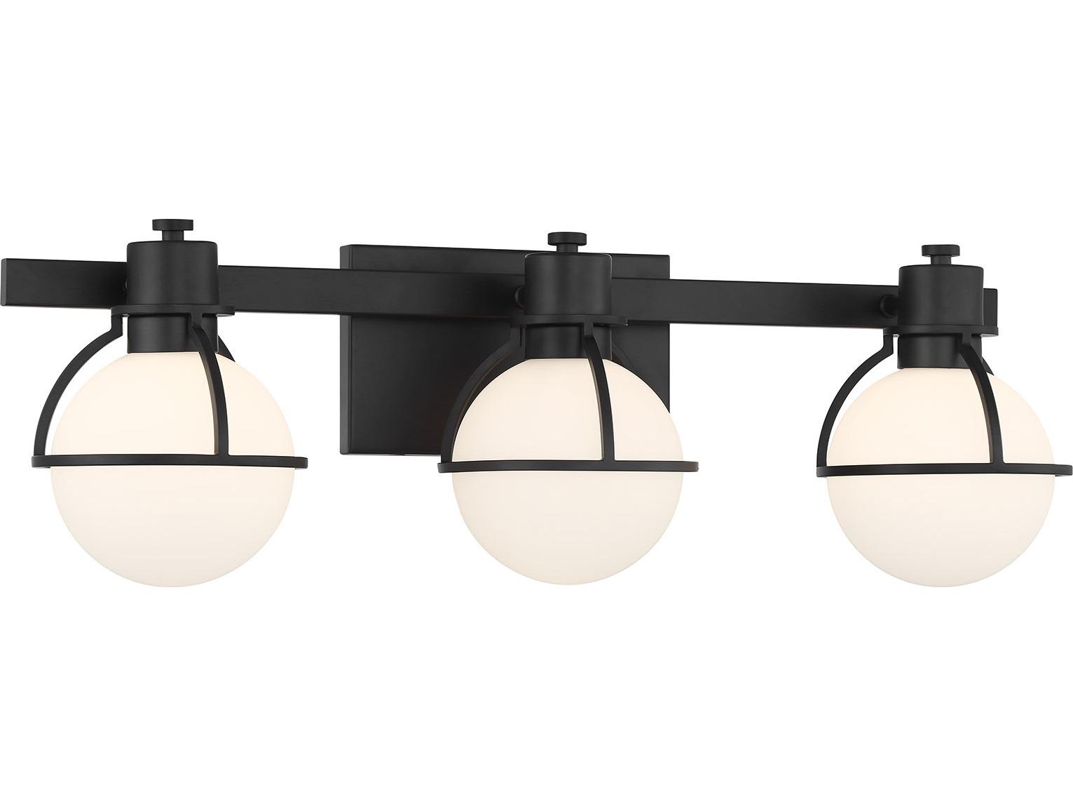 Savoy House Pierce 3-Light Matte Black Vanity Light