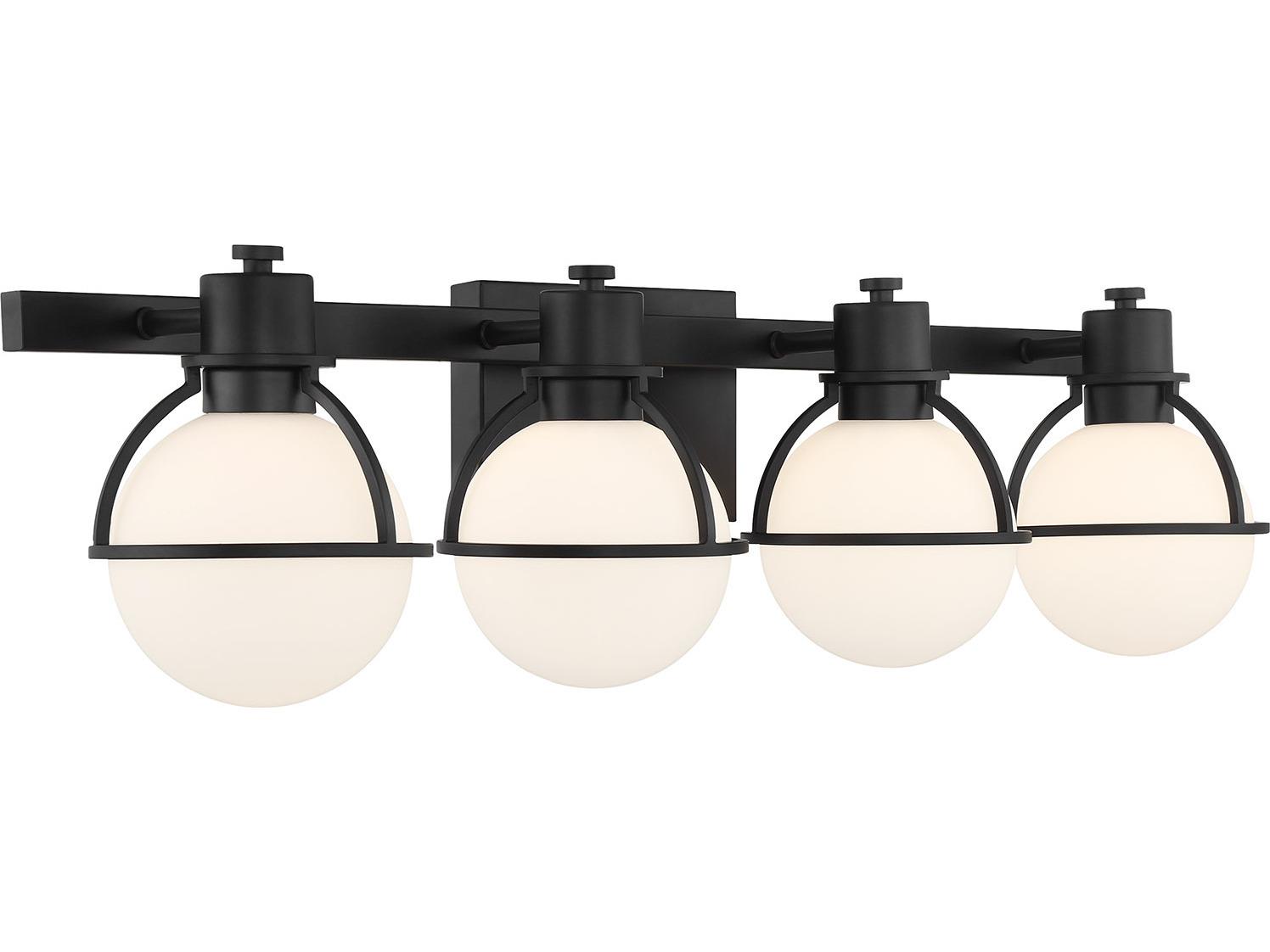 Savoy House Pierce 4-Light Matte Black Vanity Light