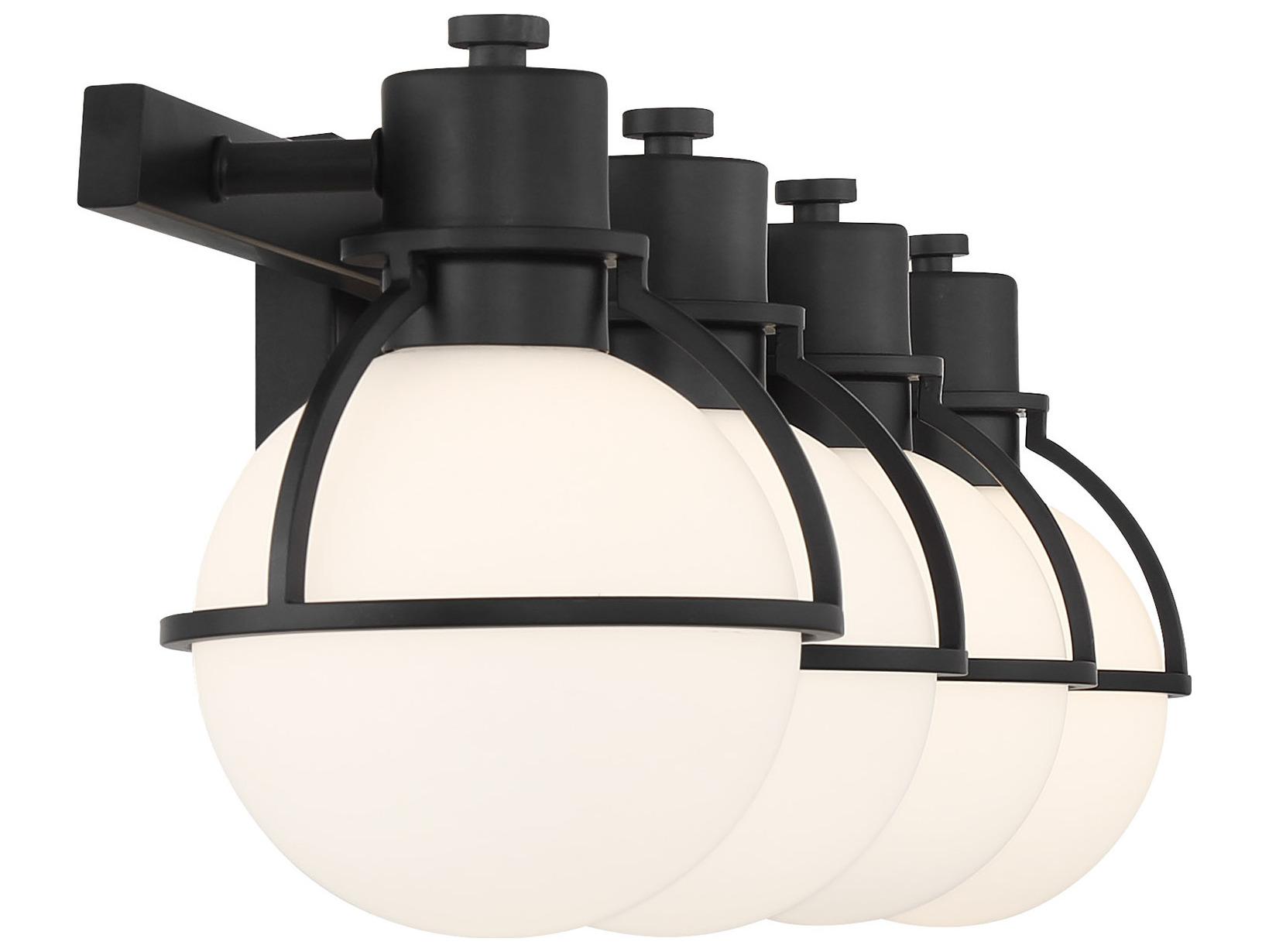 Savoy House Pierce 4-Light Matte Black Vanity Light