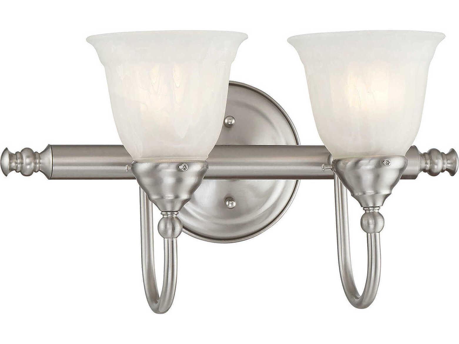 Savoy House Brunswick 2-Light Satin Nickel Vanity Light