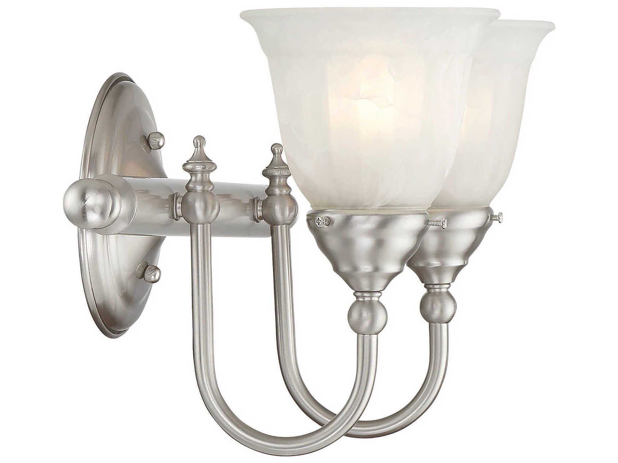 Savoy House Brunswick 2-Light Satin Nickel Vanity Light