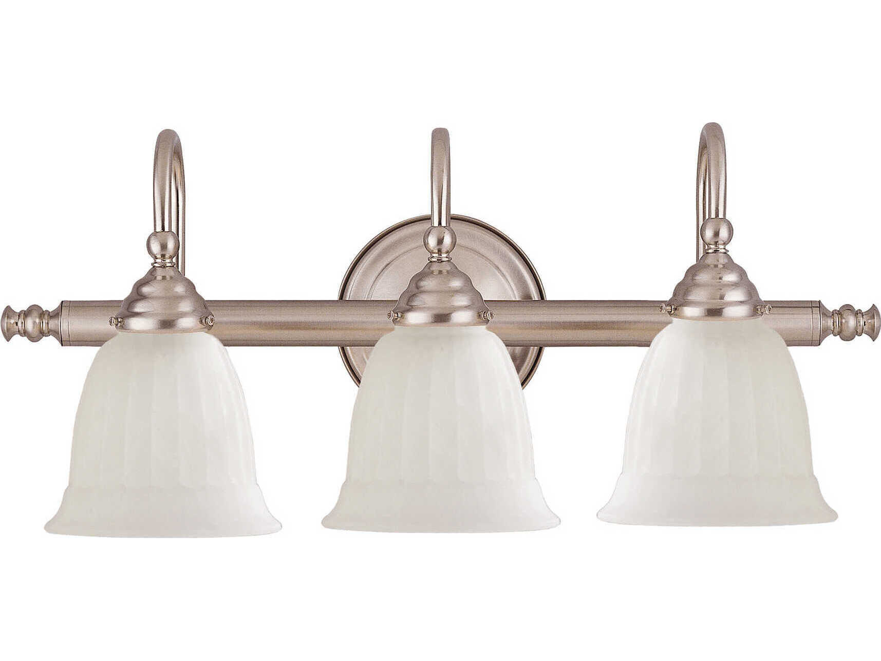 Savoy House Brunswick 3-Light Satin Nickel Vanity Light