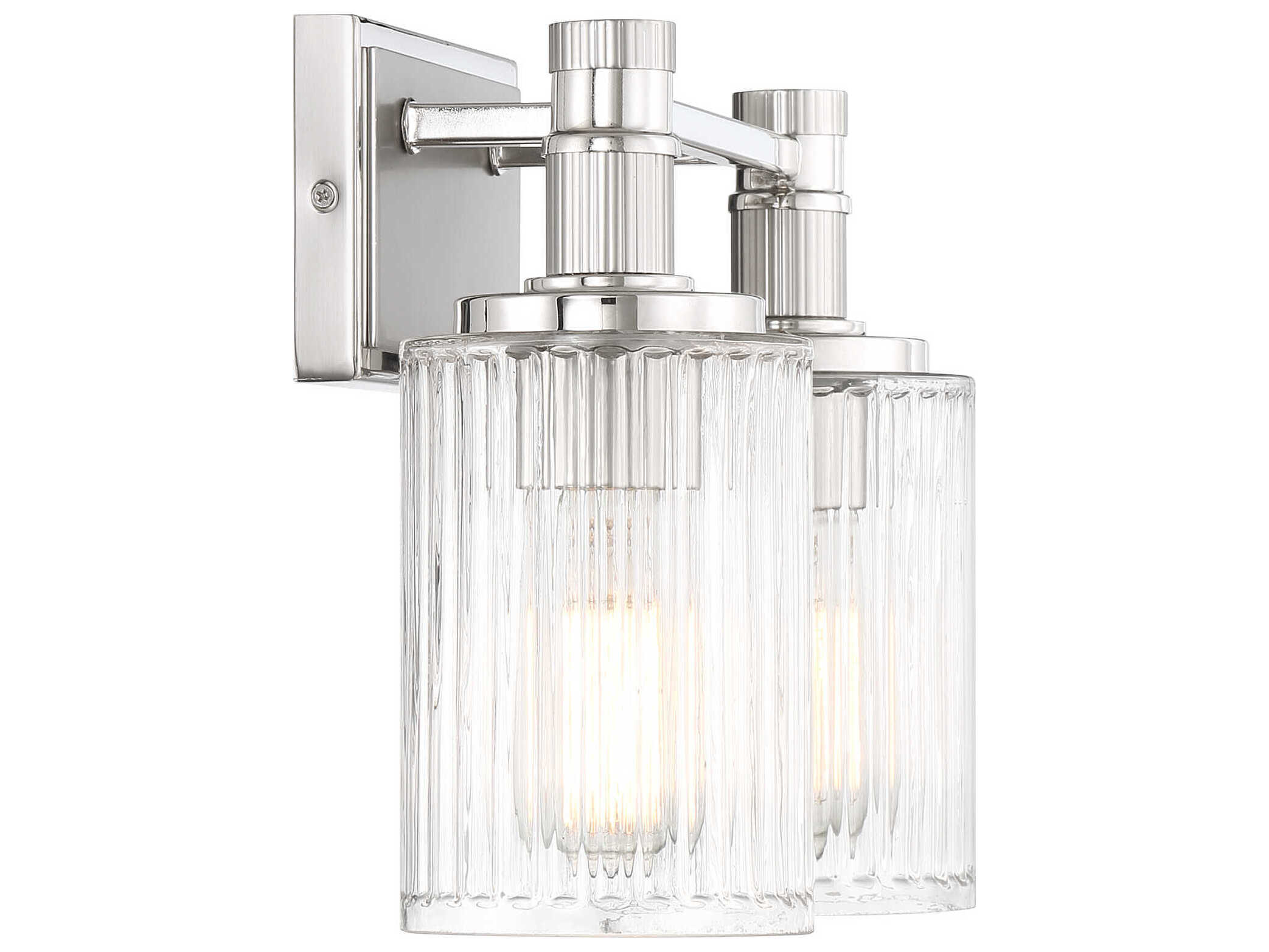 Savoy House Concord 2-Light Silver Polished Nickel Vanity Light