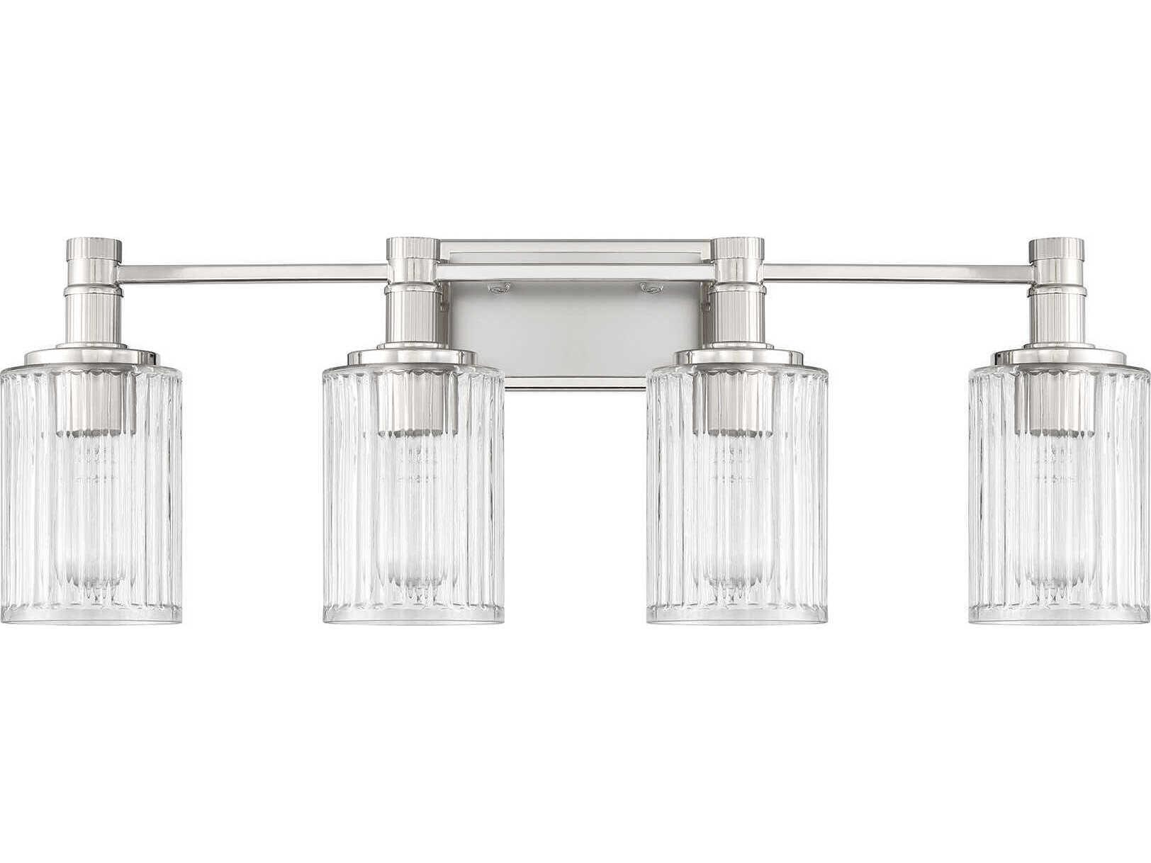 Savoy House Concord 4-Light Silver Polished Nickel Vanity Light