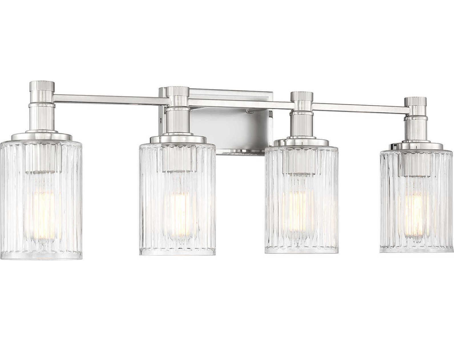 Savoy House Concord 4-Light Silver Polished Nickel Vanity Light