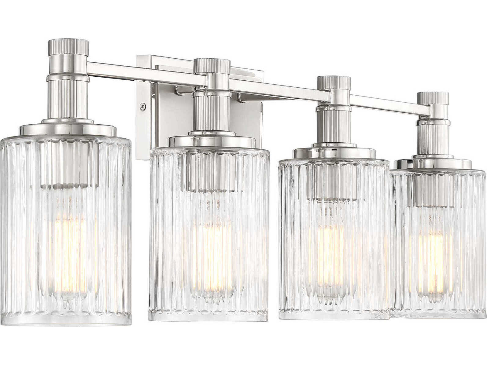 Savoy House Concord 4-Light Silver Polished Nickel Vanity Light