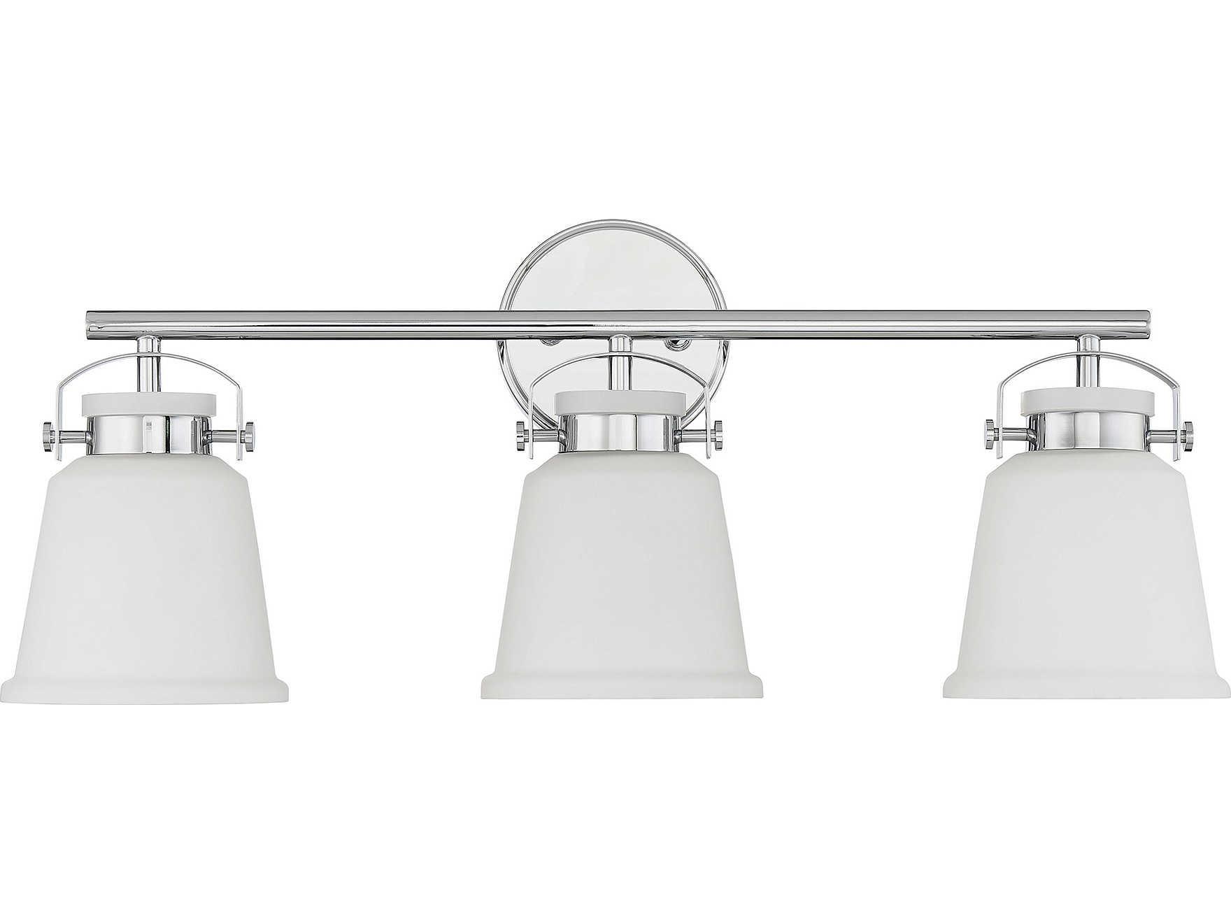 Savoy House Kaden 3-Light Polished Chrome Glass Vanity Light