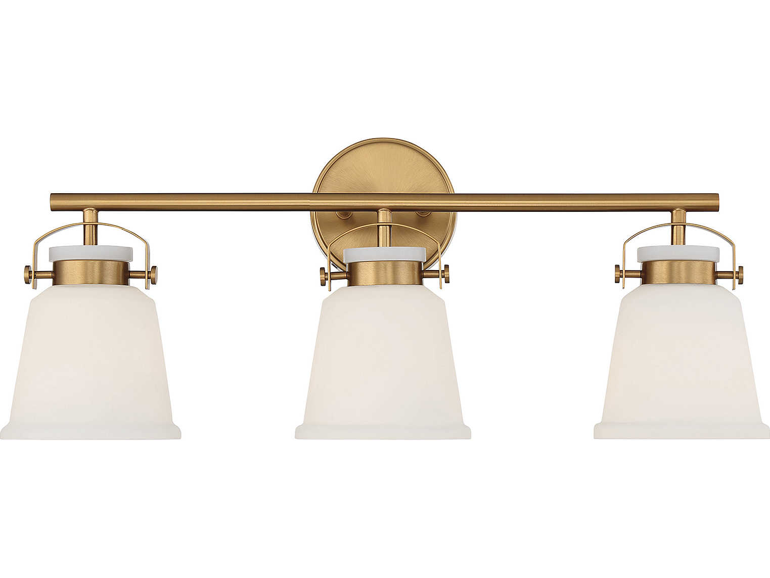 Savoy House Kaden 3-Light Warm Brass Glass Vanity Light
