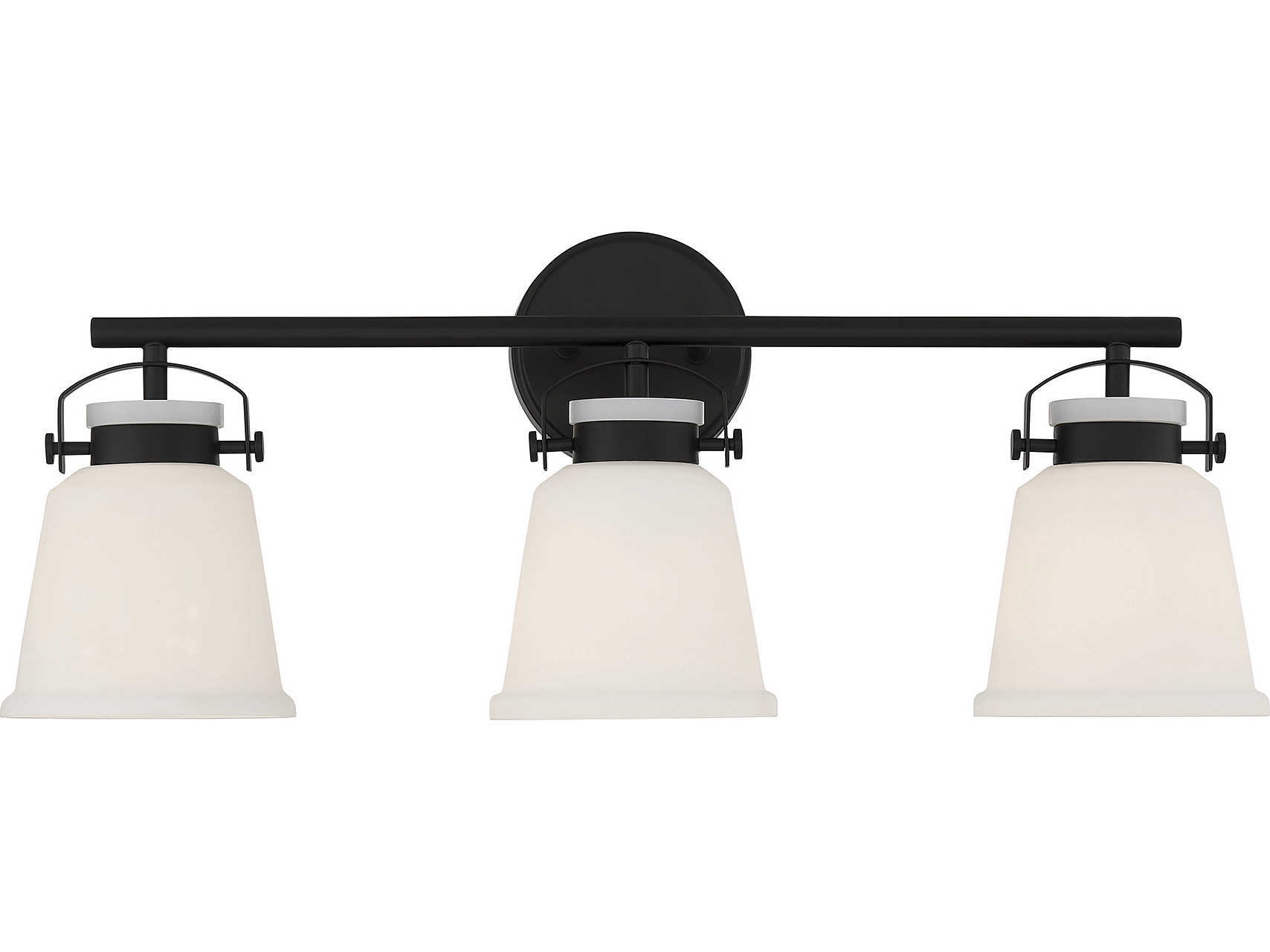 Savoy House Kaden 3-Light Matte Black Glass Vanity Light