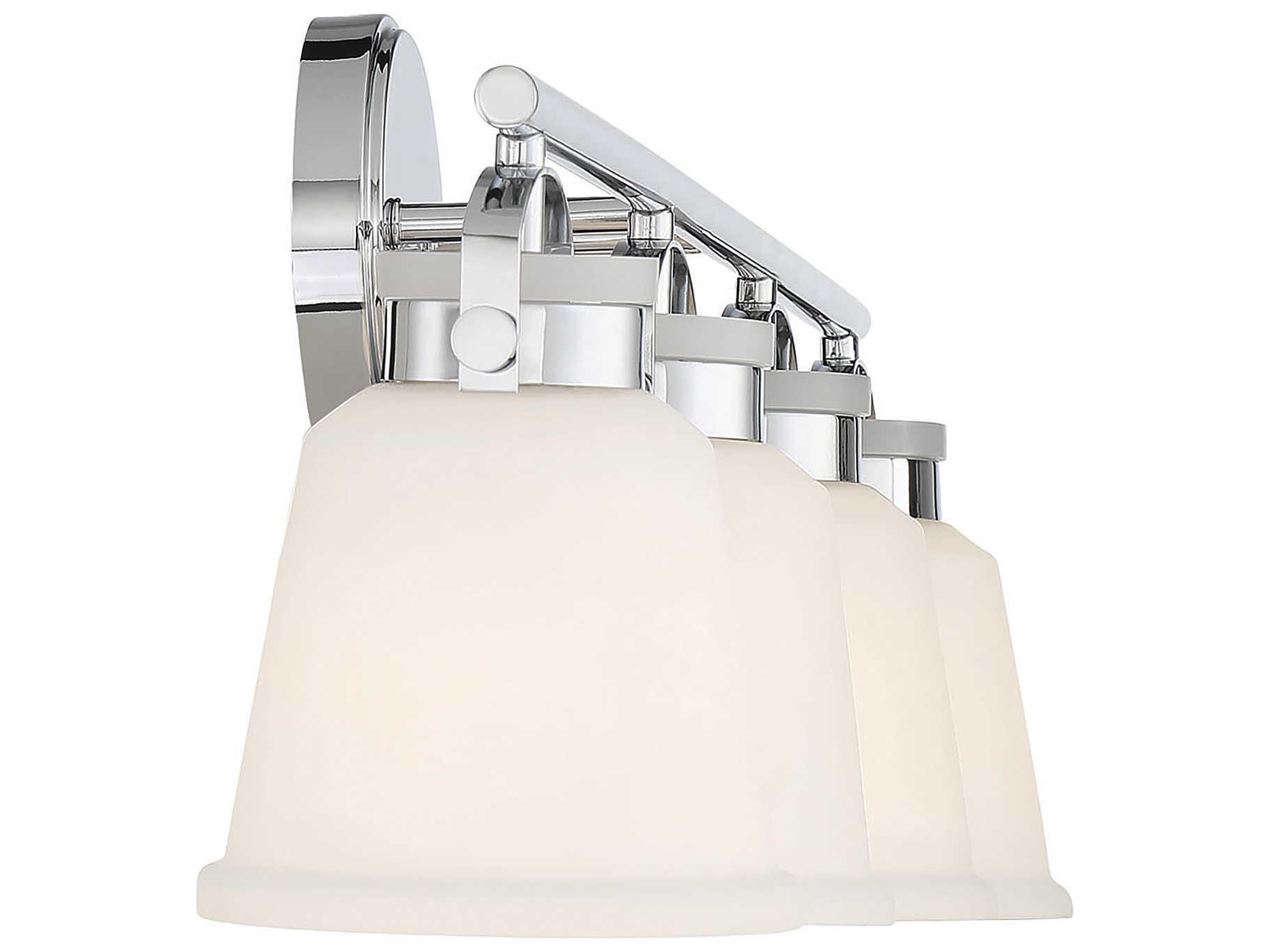 Savoy House Kaden 4-Light Polished Chrome Glass Vanity Light
