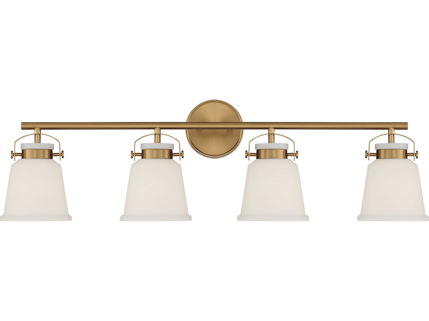 Savoy House Kaden 4-Light Warm Brass Glass Vanity Light