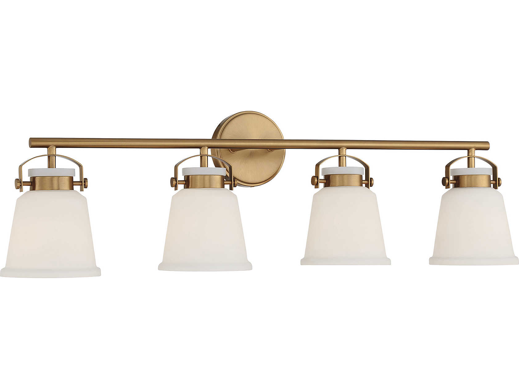 Savoy House Kaden 4-Light Warm Brass Glass Vanity Light