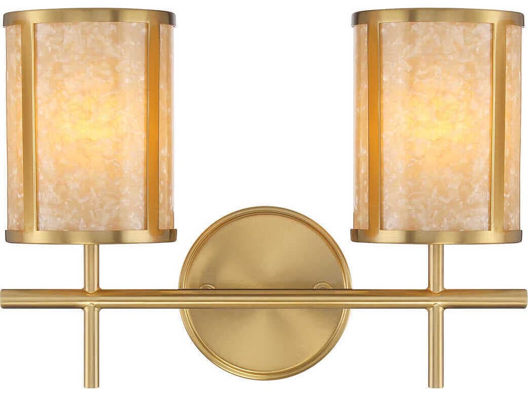 Savoy House Camden 2-Light Warm Brass Vanity Light