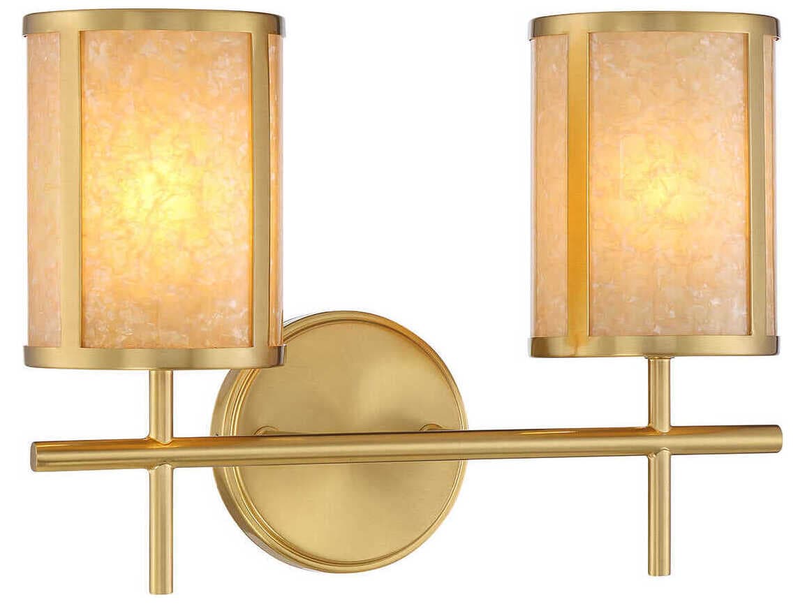 Savoy House Camden 2-Light Warm Brass Vanity Light
