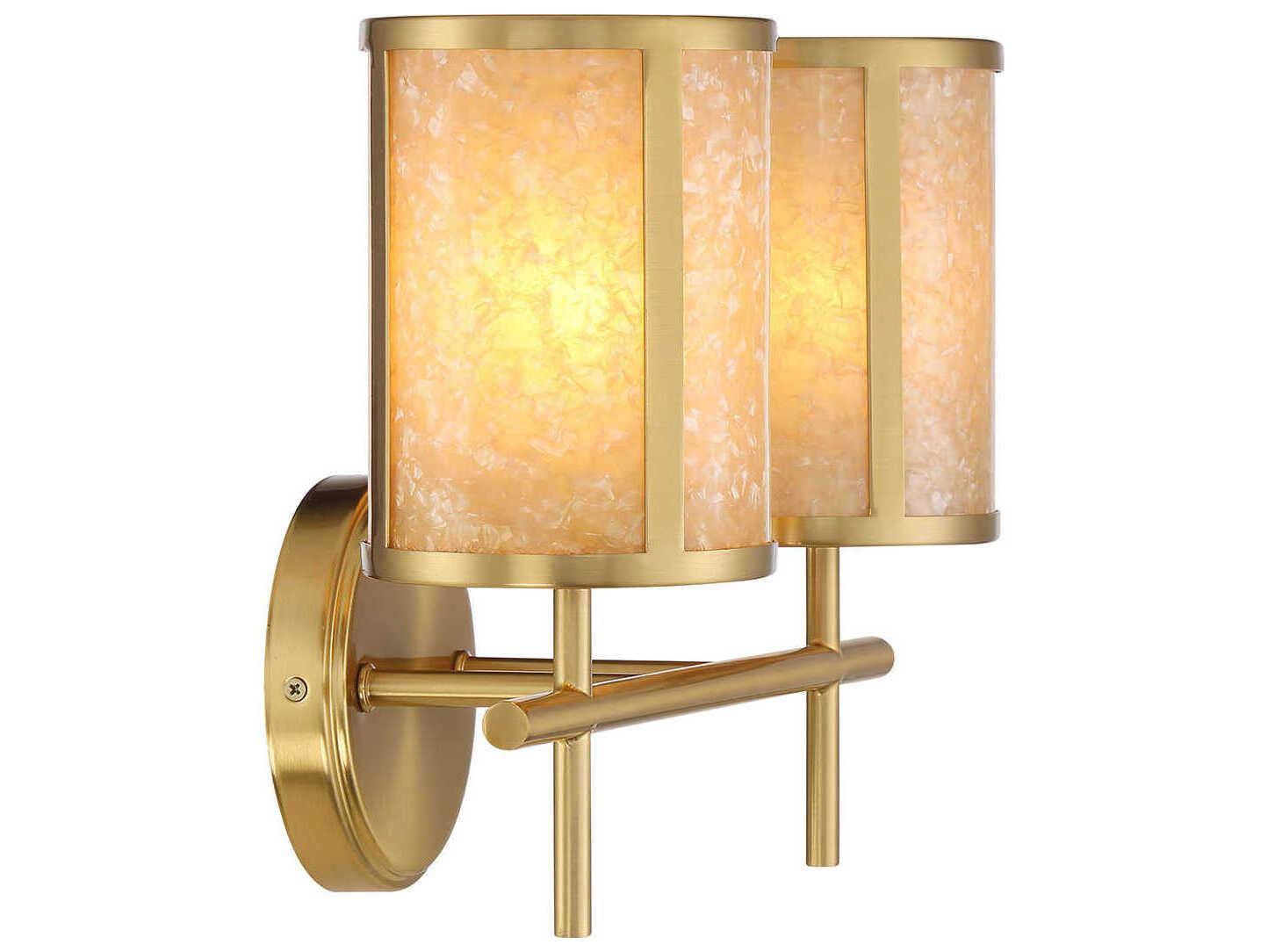 Savoy House Camden 2-Light Warm Brass Vanity Light