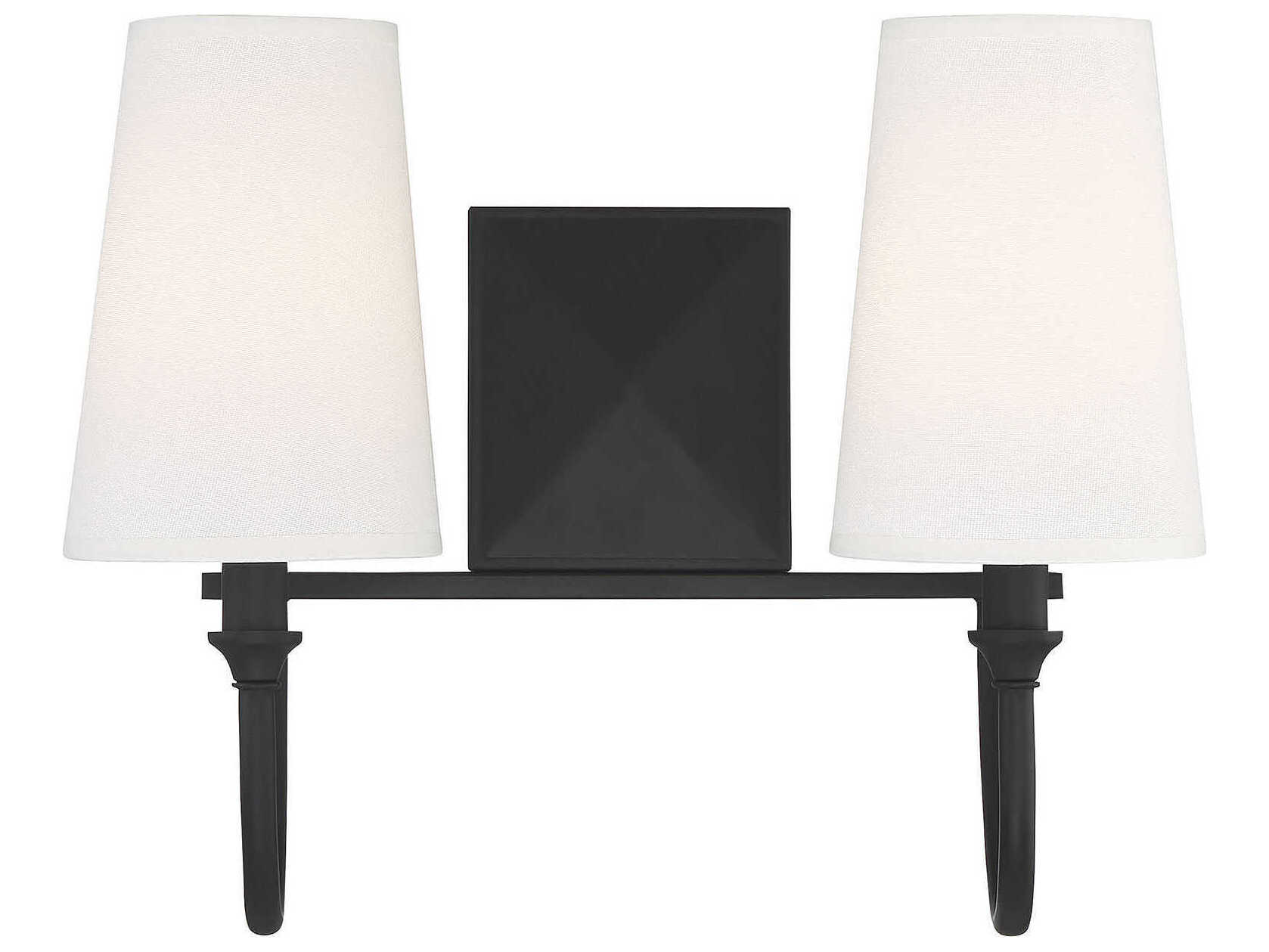 Savoy House Cameron 2-Light Matte Black Vanity Light