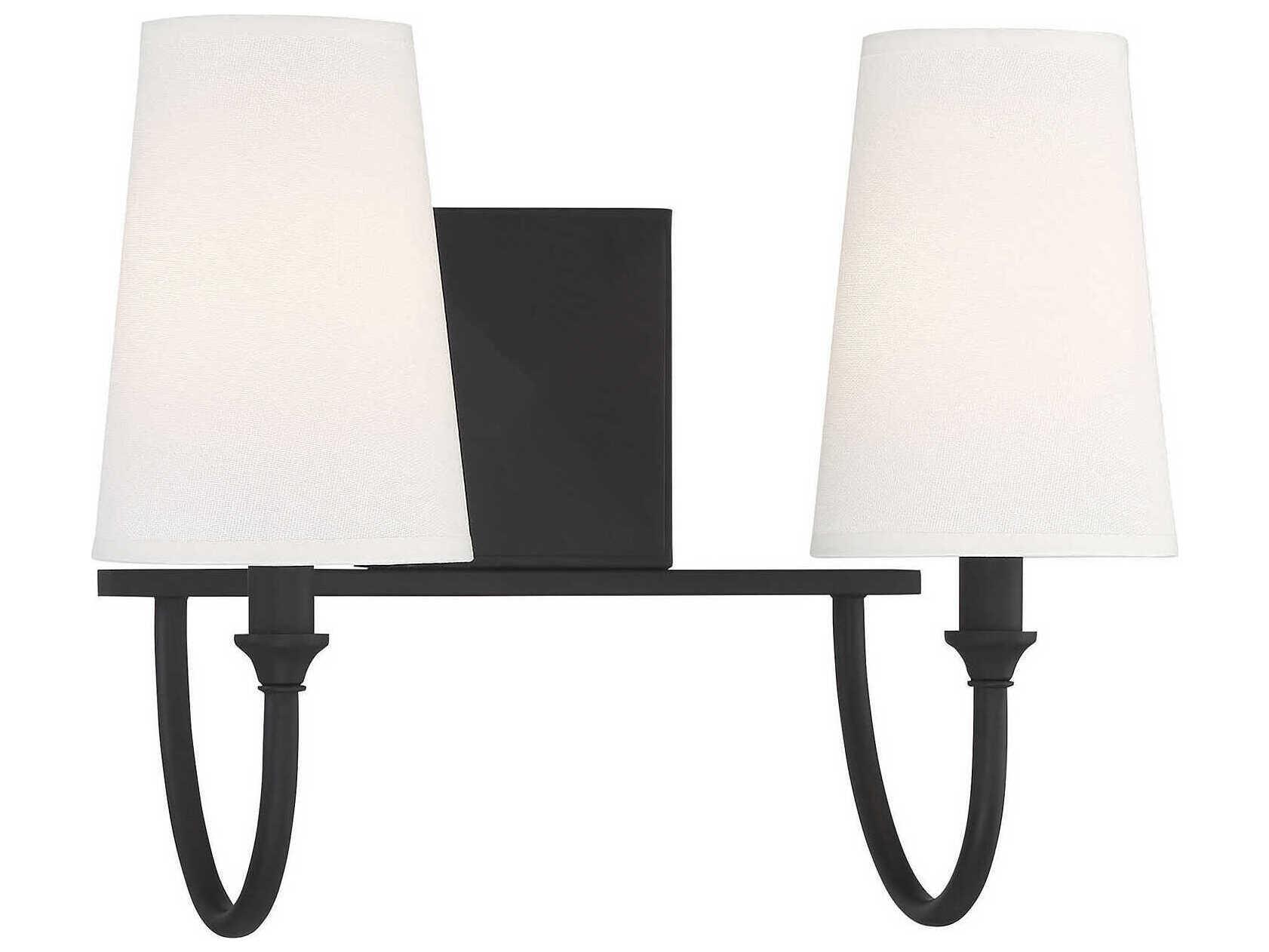 Savoy House Cameron 2-Light Matte Black Vanity Light