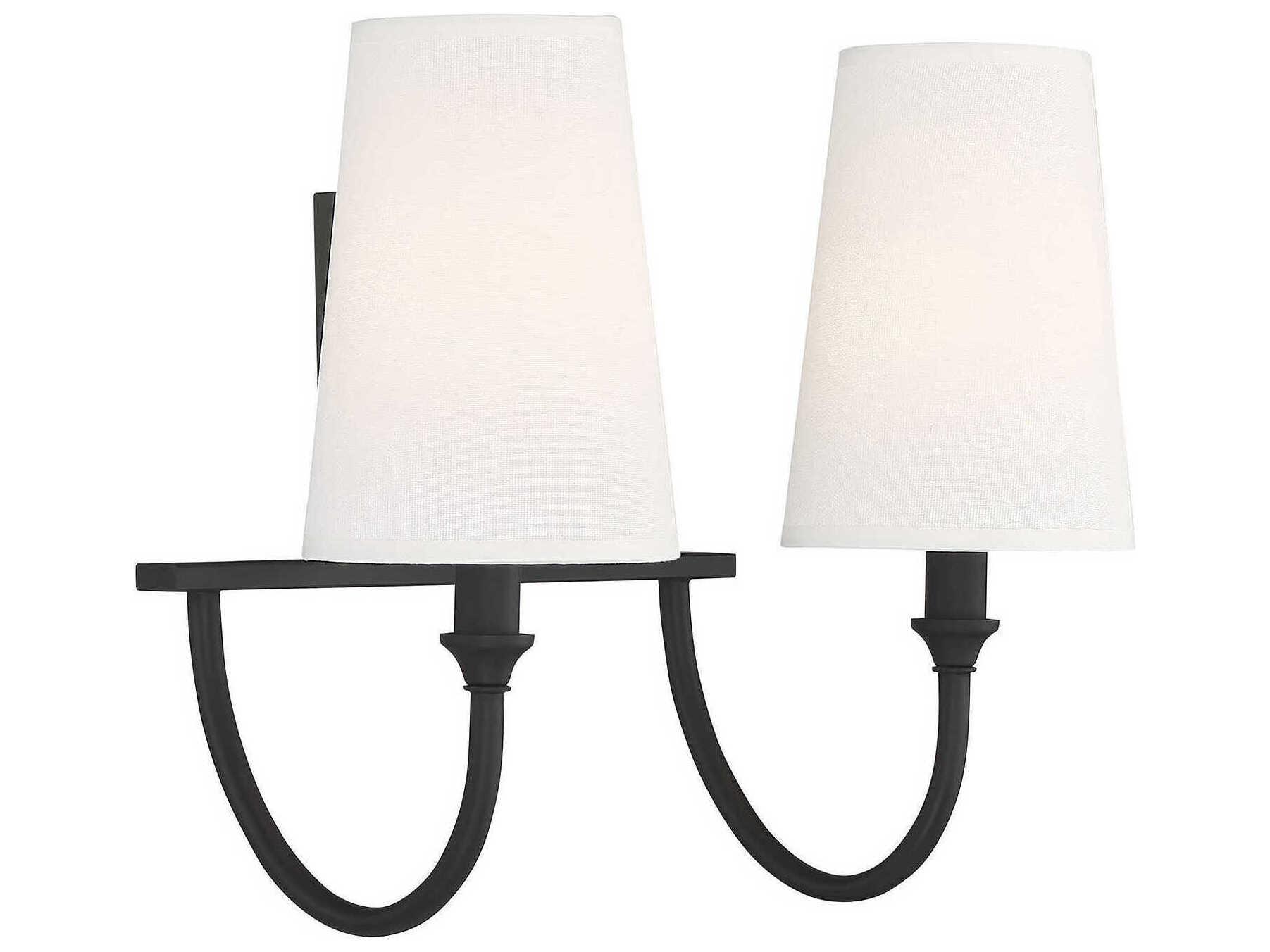 Savoy House Cameron 2-Light Matte Black Vanity Light