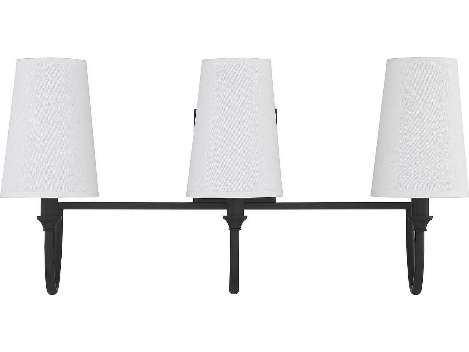 Savoy House Cameron 3-Light Matte Black Vanity Light