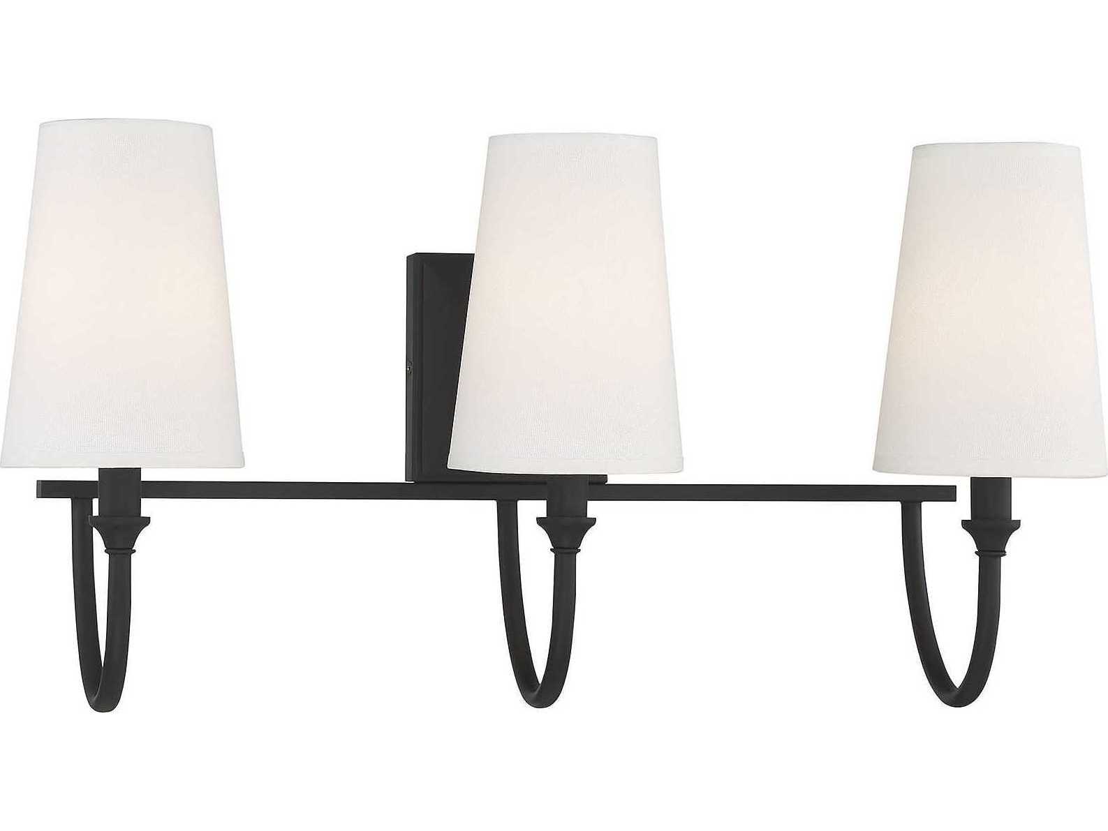 Savoy House Cameron 3-Light Matte Black Vanity Light