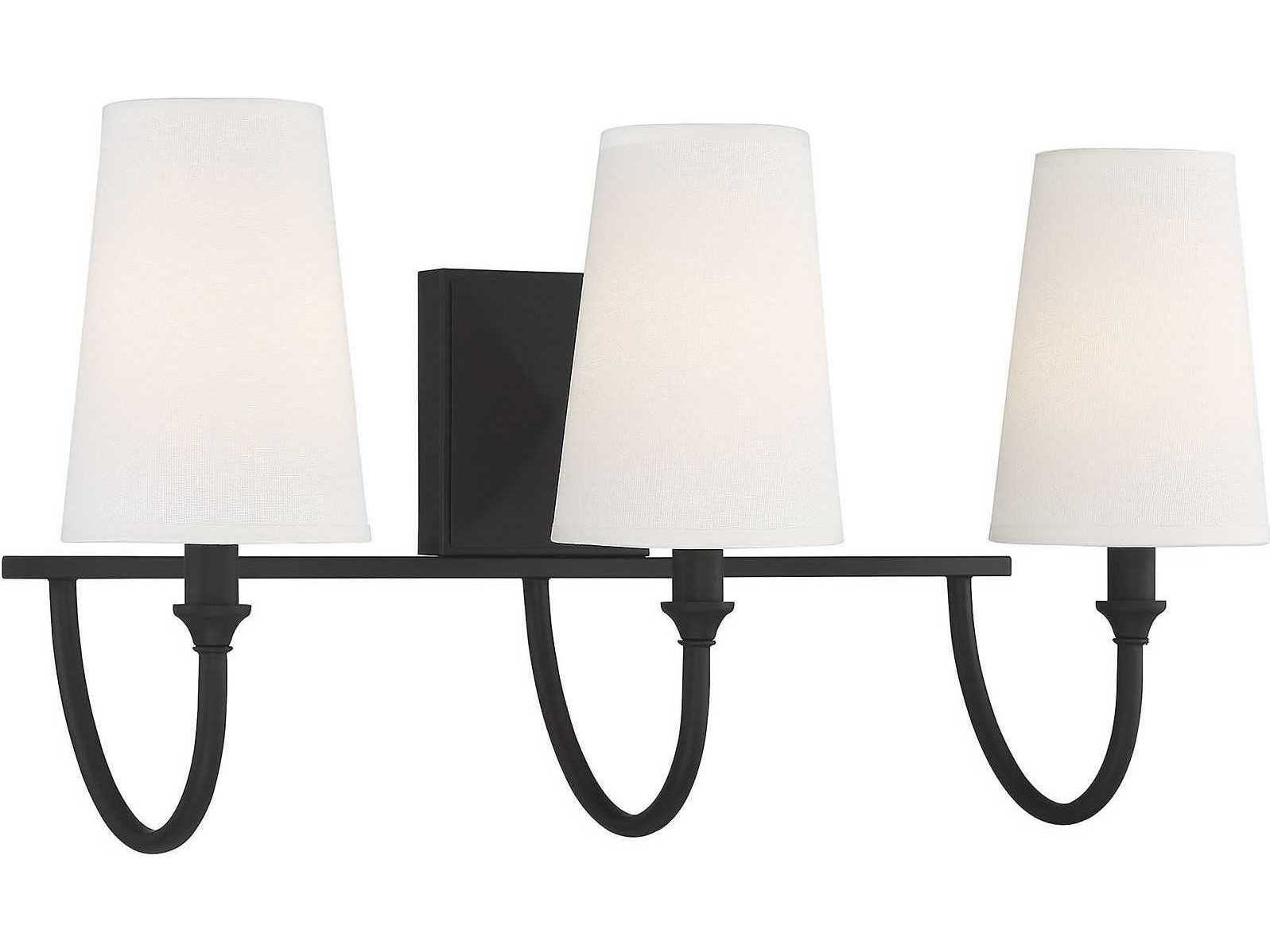 Savoy House Cameron 3-Light Matte Black Vanity Light
