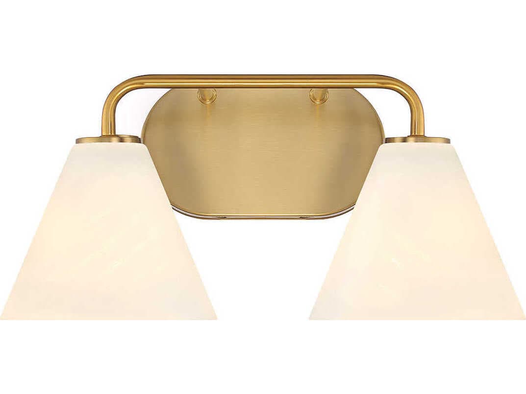 Savoy House Blair 2-Light Warm Brass Vanity Light