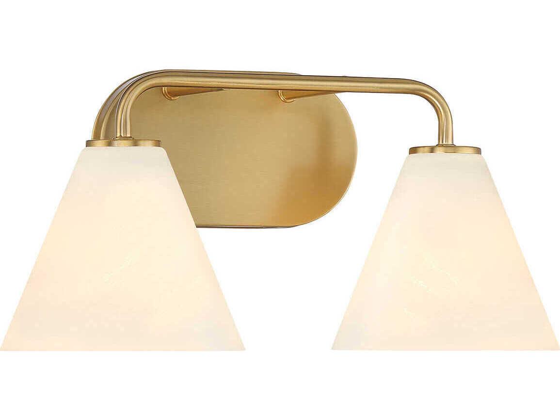 Savoy House Blair 2-Light Warm Brass Vanity Light