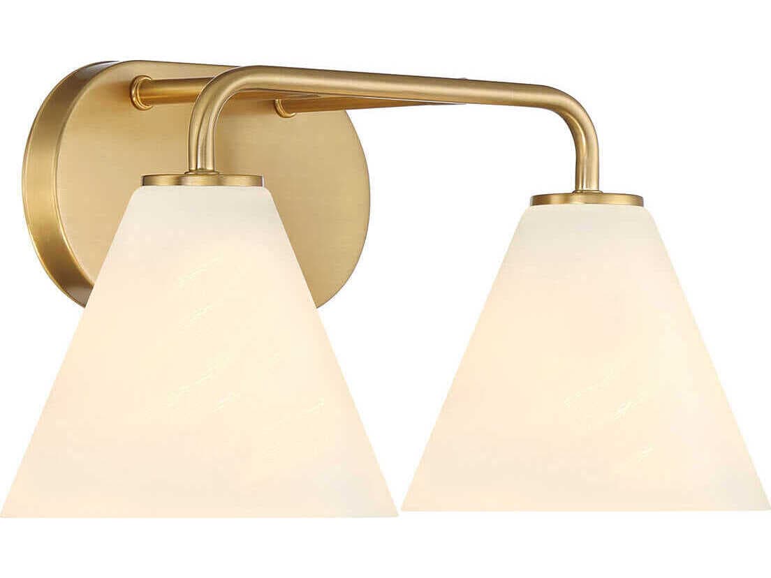 Savoy House Blair 2-Light Warm Brass Vanity Light