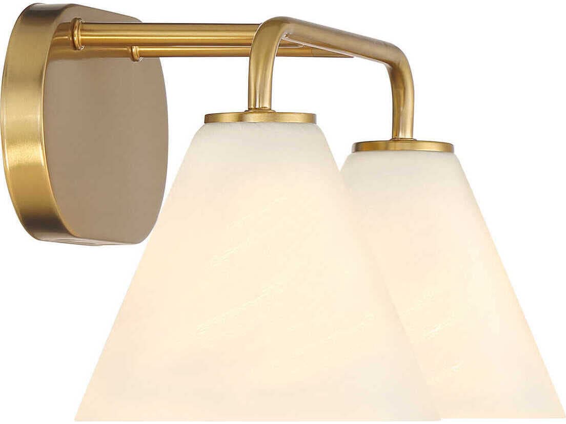Savoy House Blair 2-Light Warm Brass Vanity Light