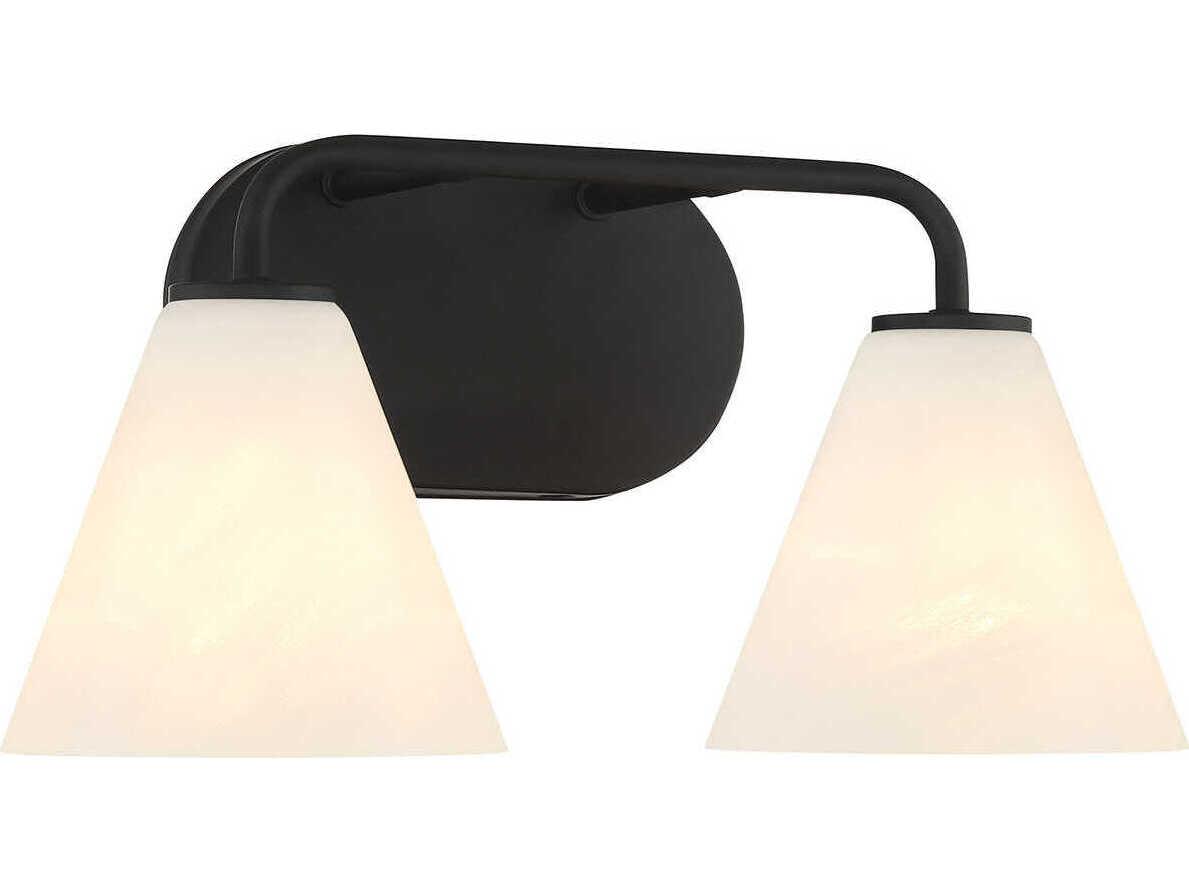Savoy House Blair 2-Light Matte Black Vanity Light
