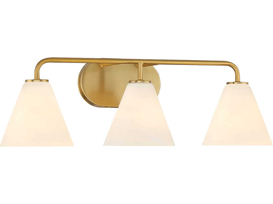 Savoy House Blair 3-Light Warm Brass Vanity Light