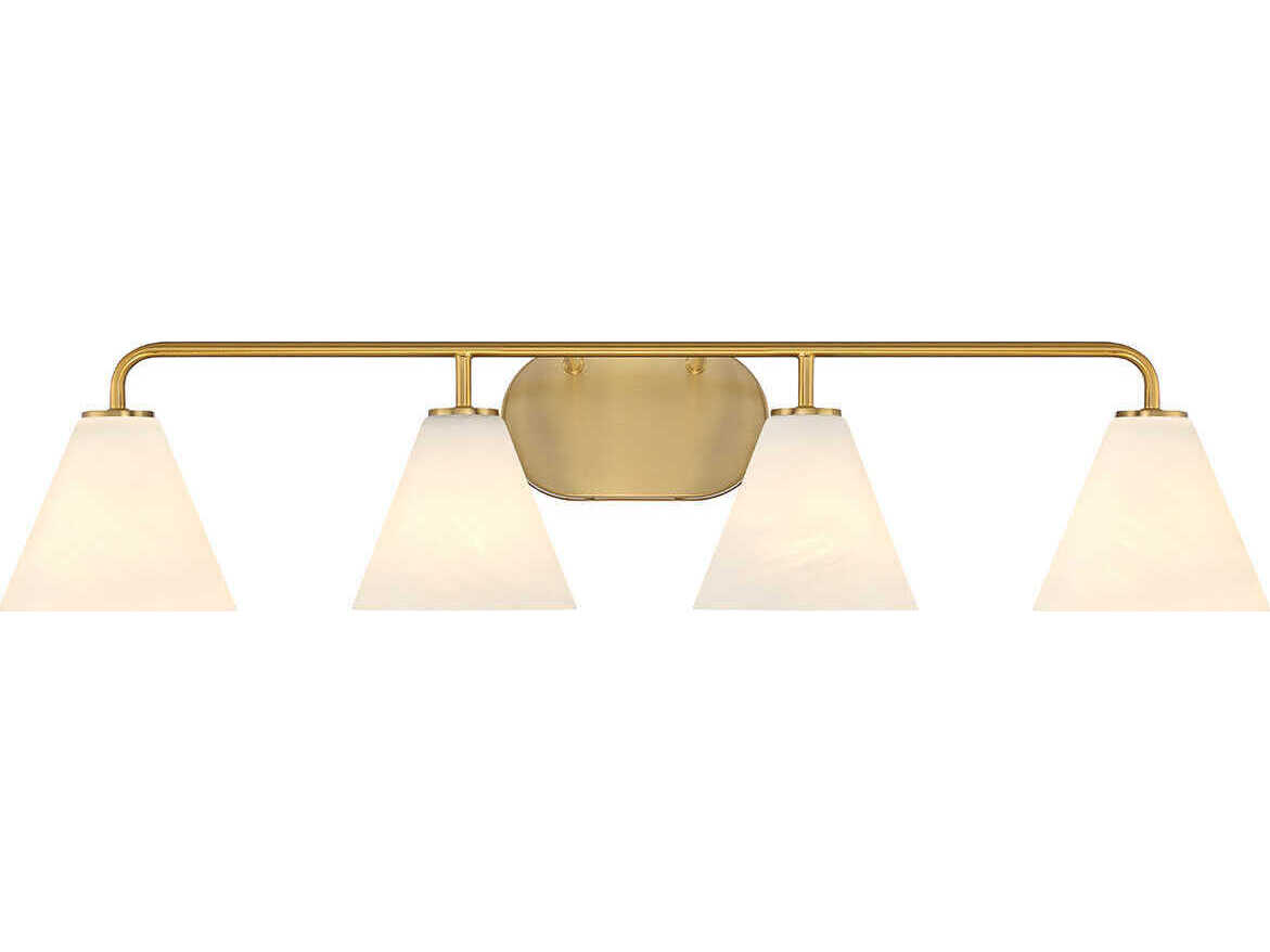 Savoy House Blair 4-Light Warm Brass Vanity Light