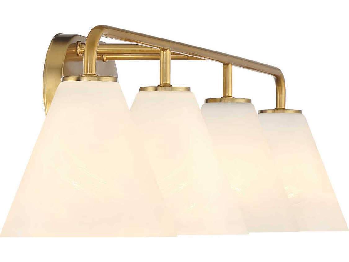 Savoy House Blair 4-Light Warm Brass Vanity Light