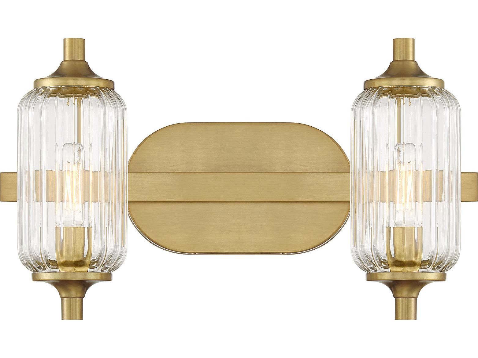 Savoy House Holton 2-Light Warm Brass Vanity Light
