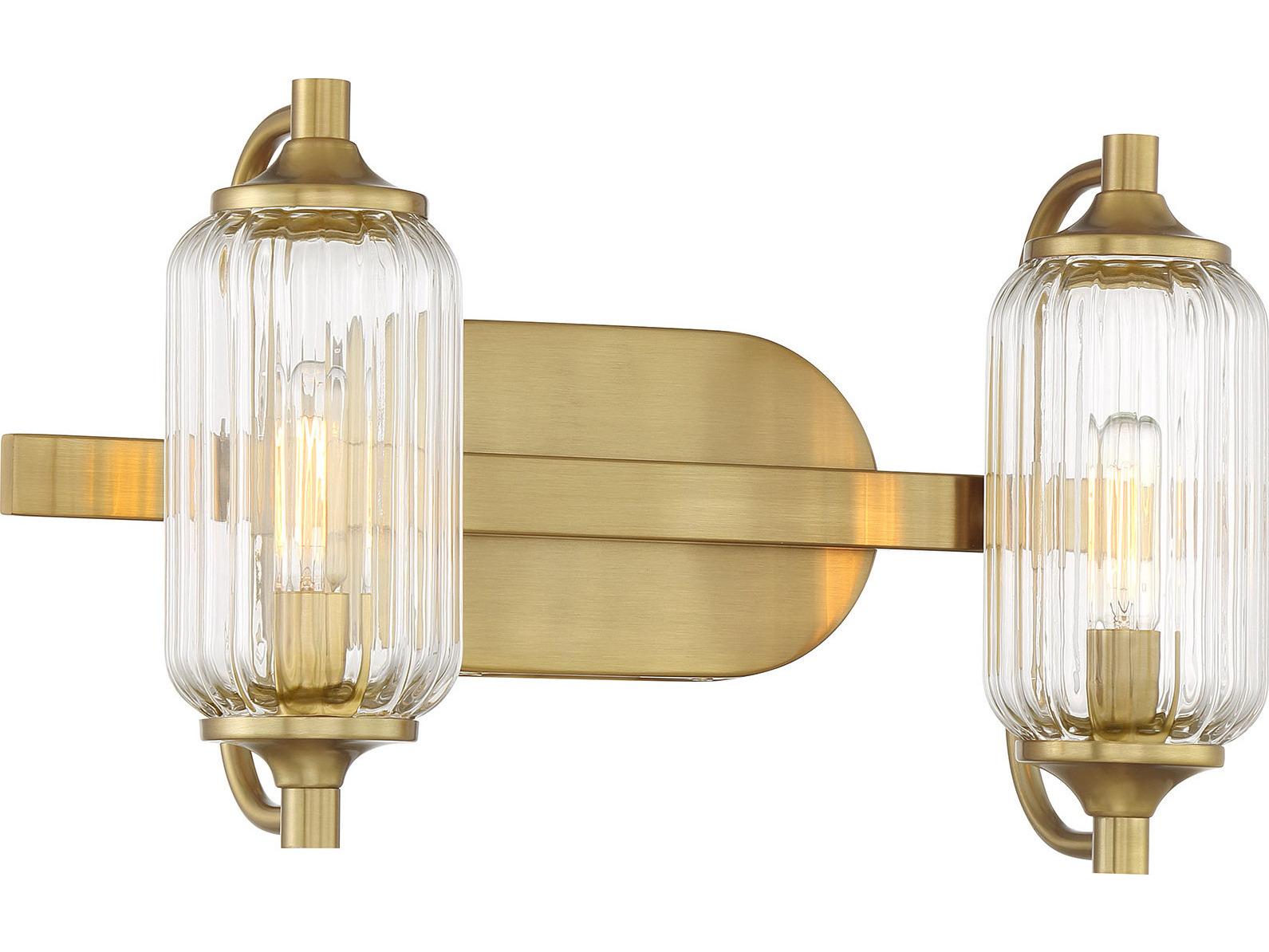 Savoy House Holton 2-Light Warm Brass Vanity Light