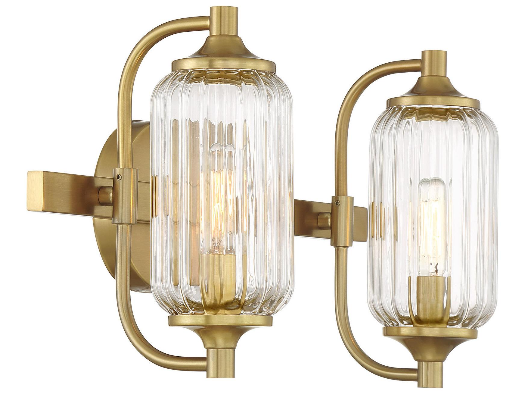 Savoy House Holton 2-Light Warm Brass Vanity Light