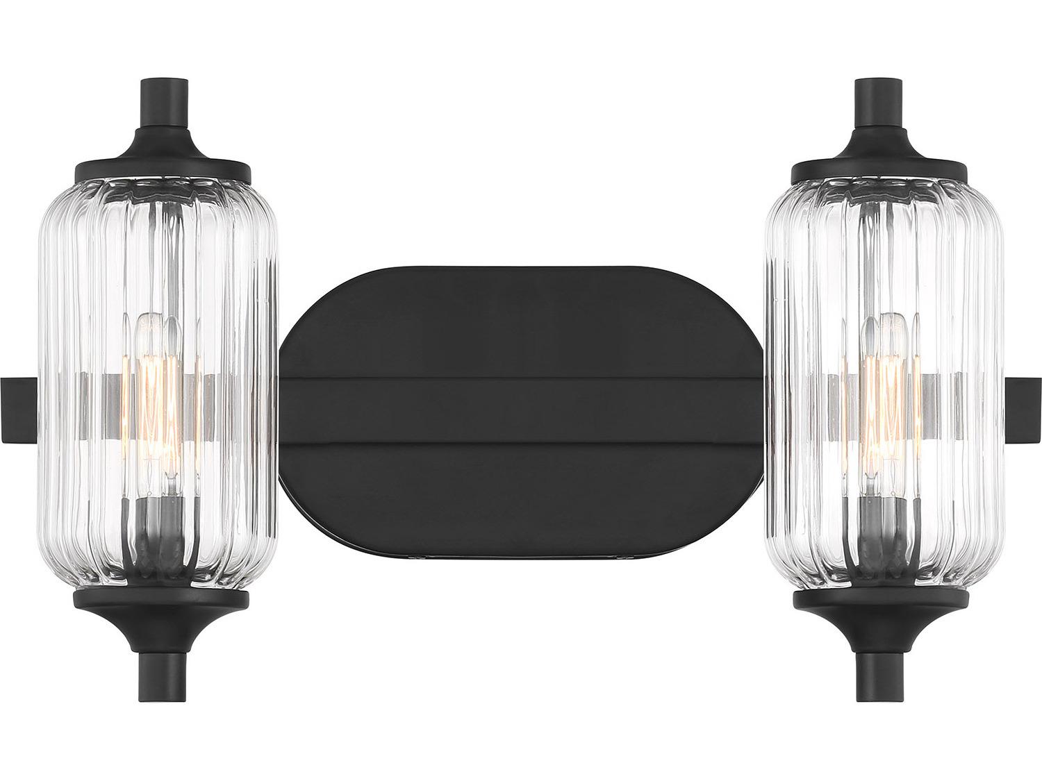 Savoy House Holton 2-Light Matte Black Vanity Light