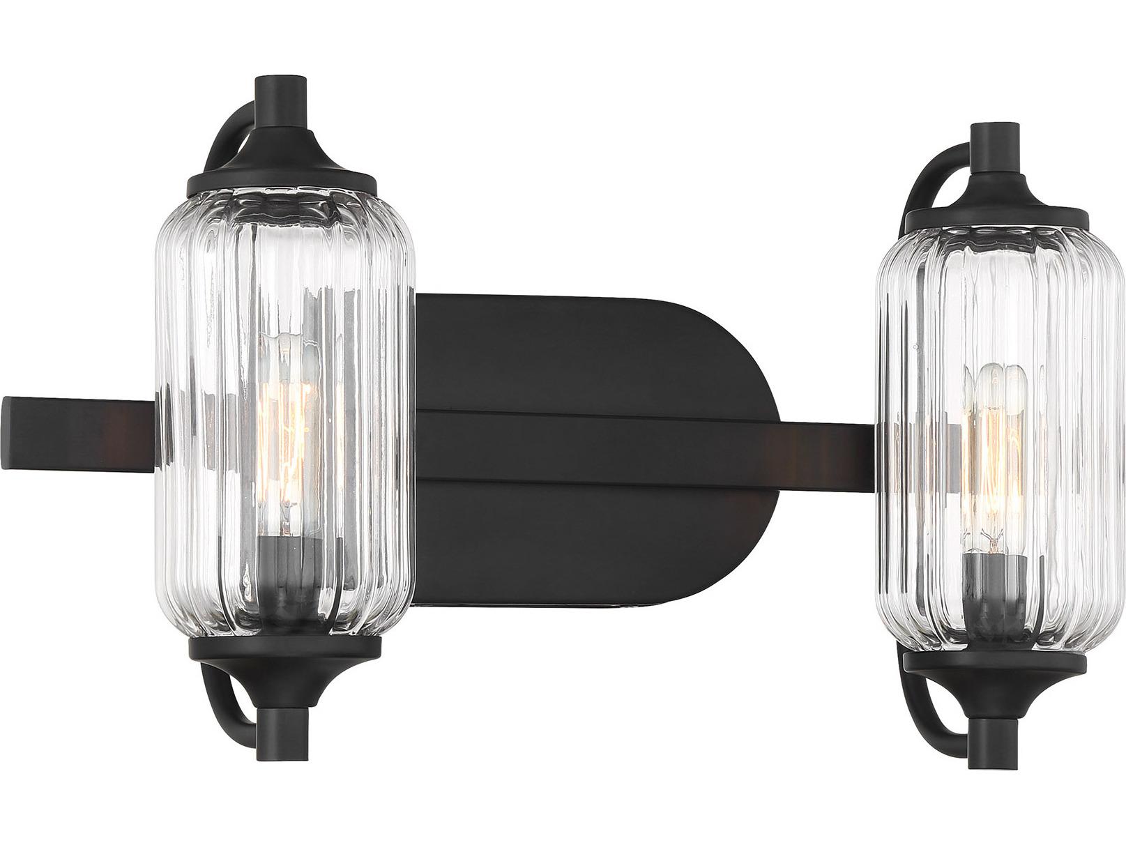 Savoy House Holton 2-Light Matte Black Vanity Light