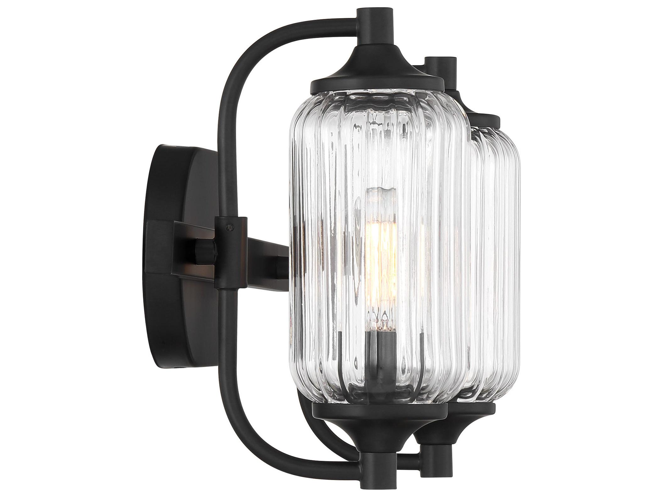 Savoy House Holton 2-Light Matte Black Vanity Light