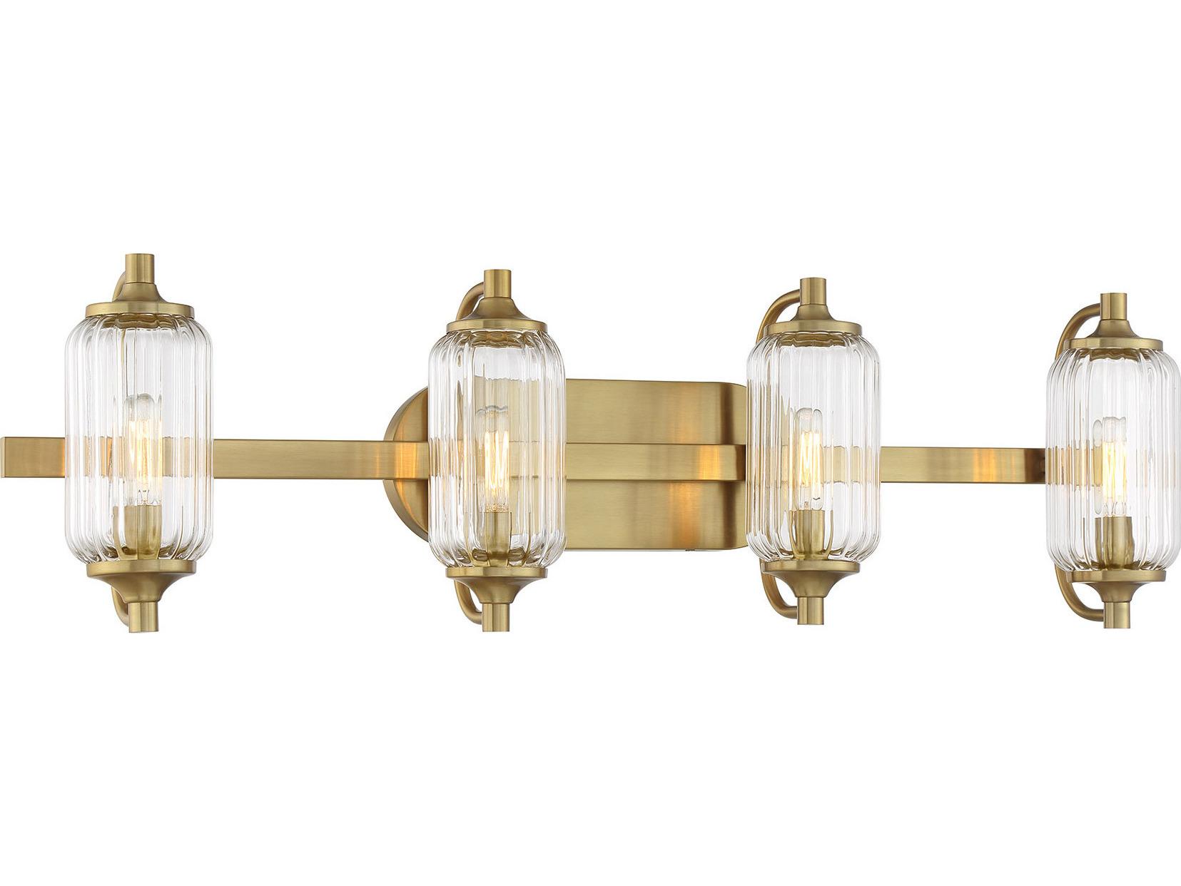 Savoy House Holton 4-Light Warm Brass Vanity Light