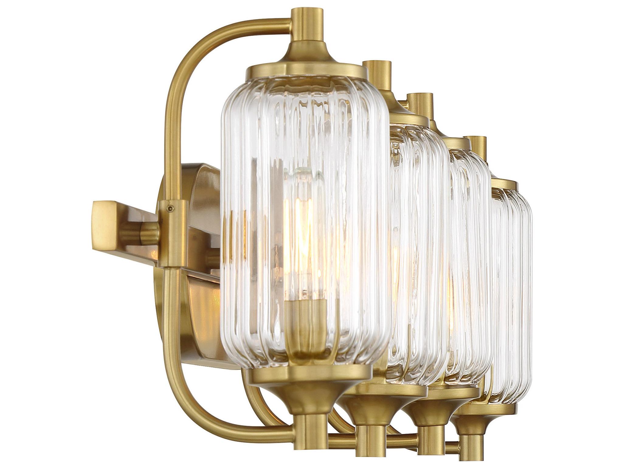 Savoy House Holton 4-Light Warm Brass Vanity Light