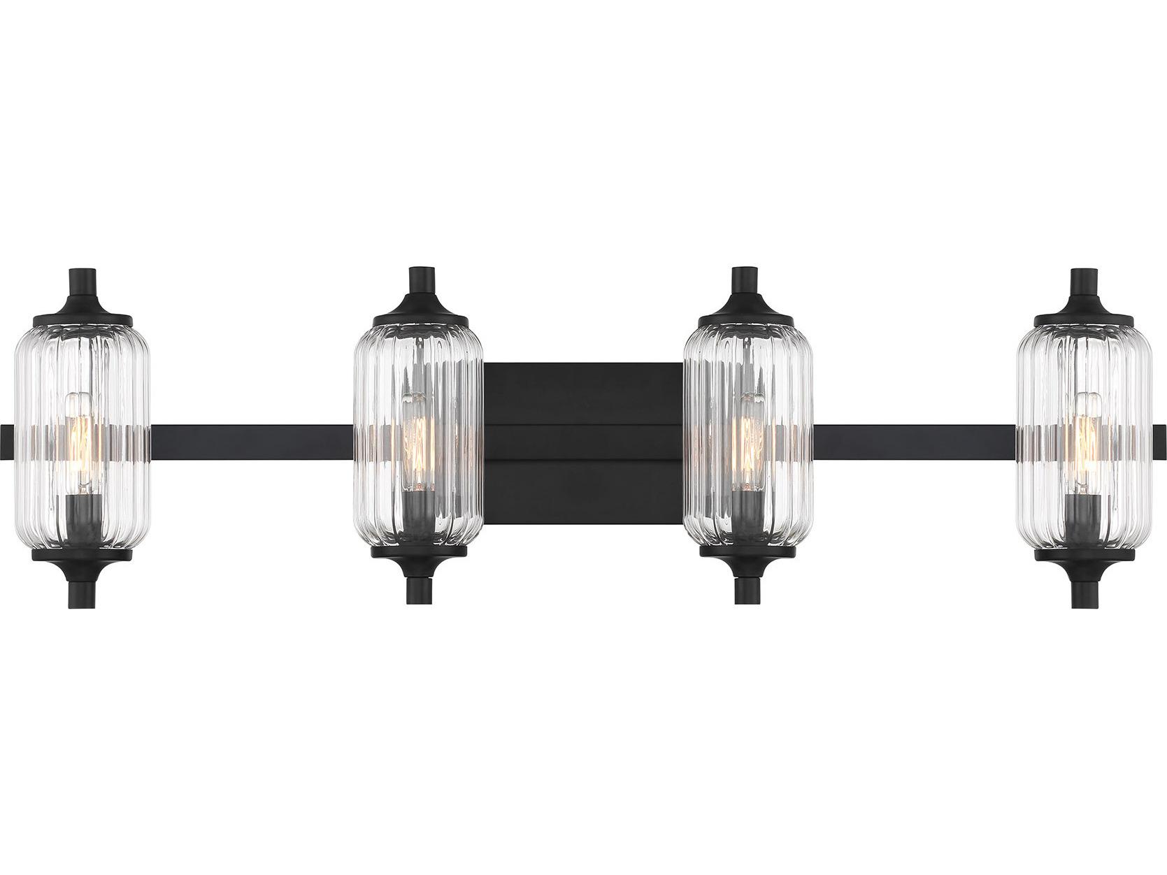 Savoy House Holton 4-Light Matte Black Vanity Light