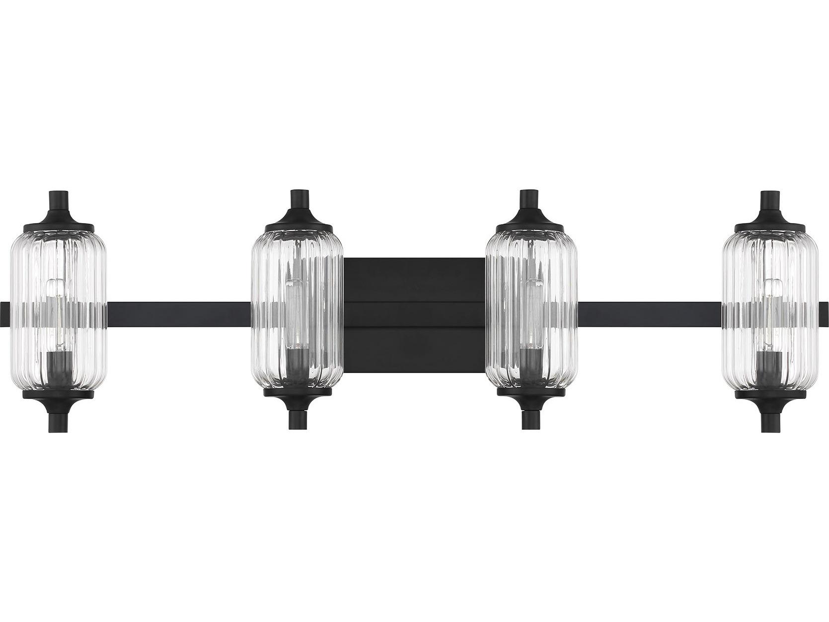 Savoy House Holton 4-Light Matte Black Vanity Light