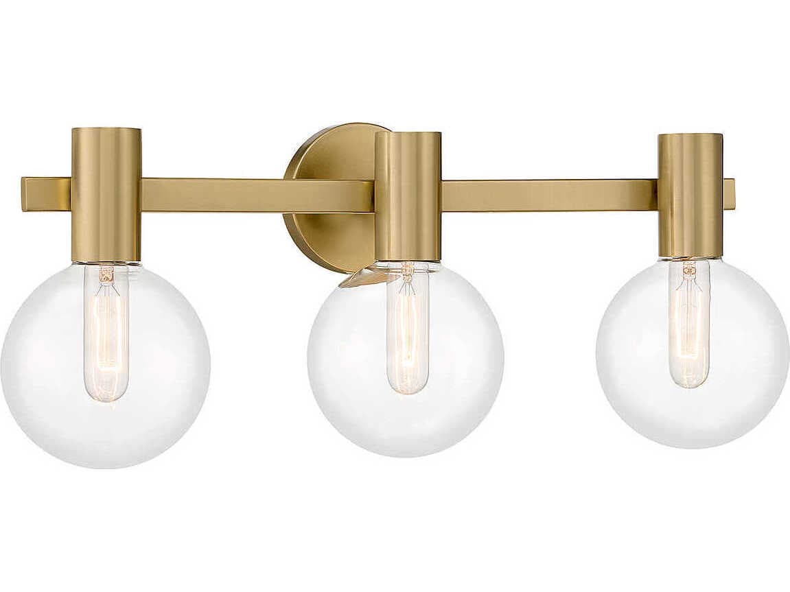 Savoy House Wright 3-Light Warm Brass Glass Vanity Light