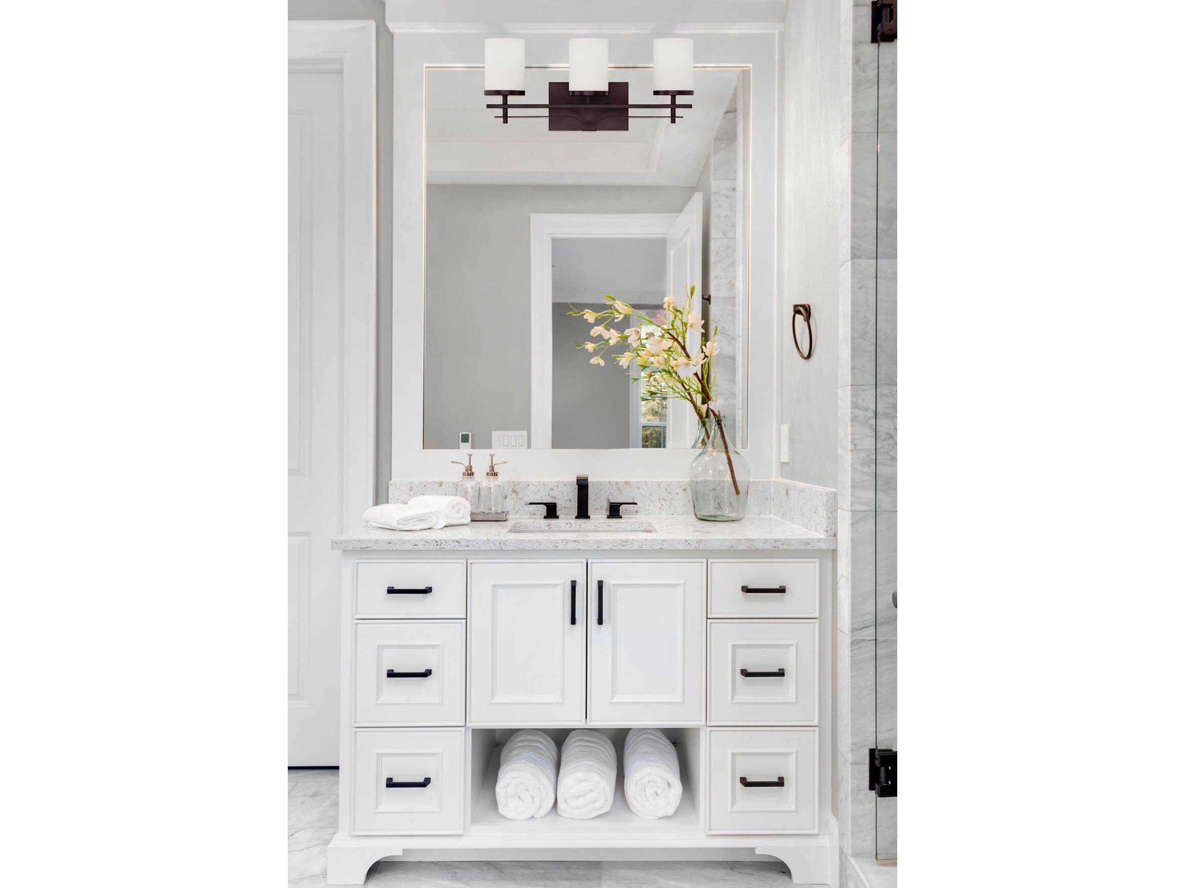 Savoy House Colton 3-Light English Bronze Glass Vanity Light