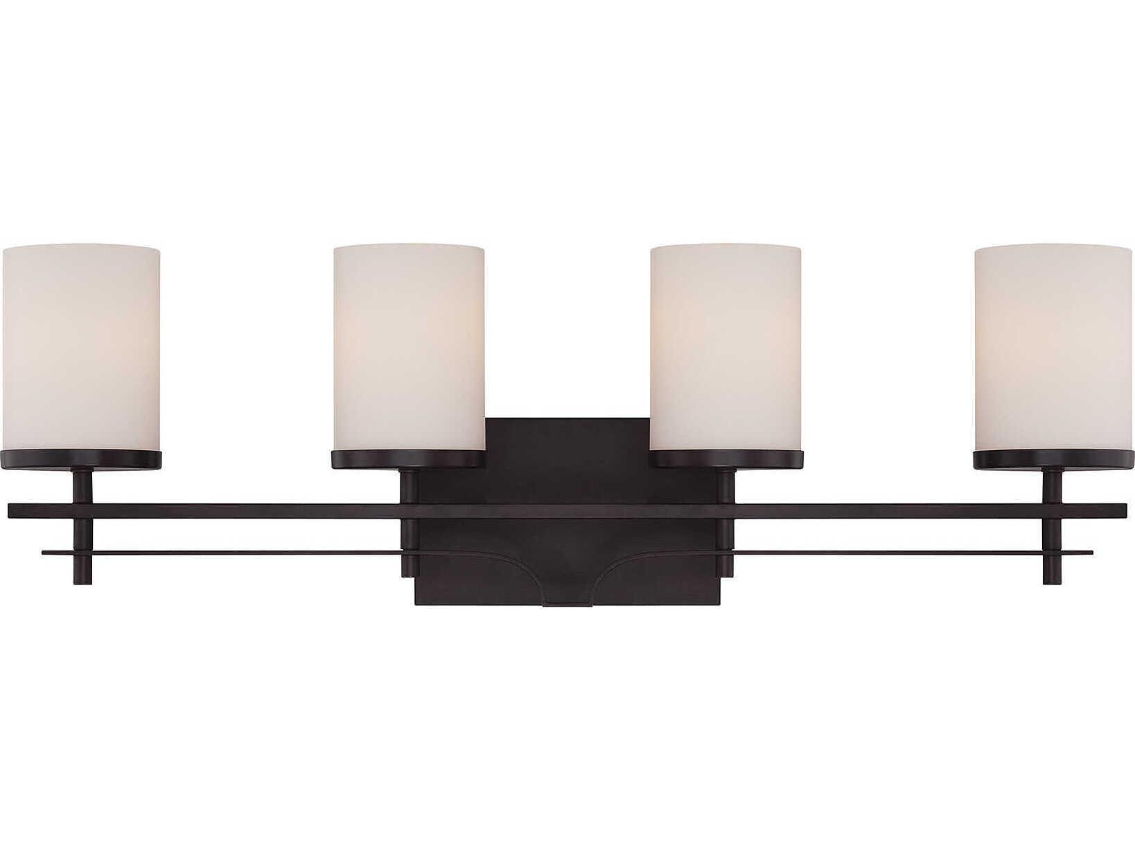 Savoy House Colton 4-Light English Bronze Glass Vanity Light