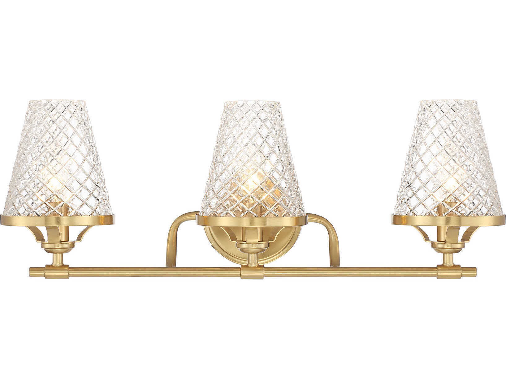 Savoy House Candler 3-Light Warm Brass Vanity Light
