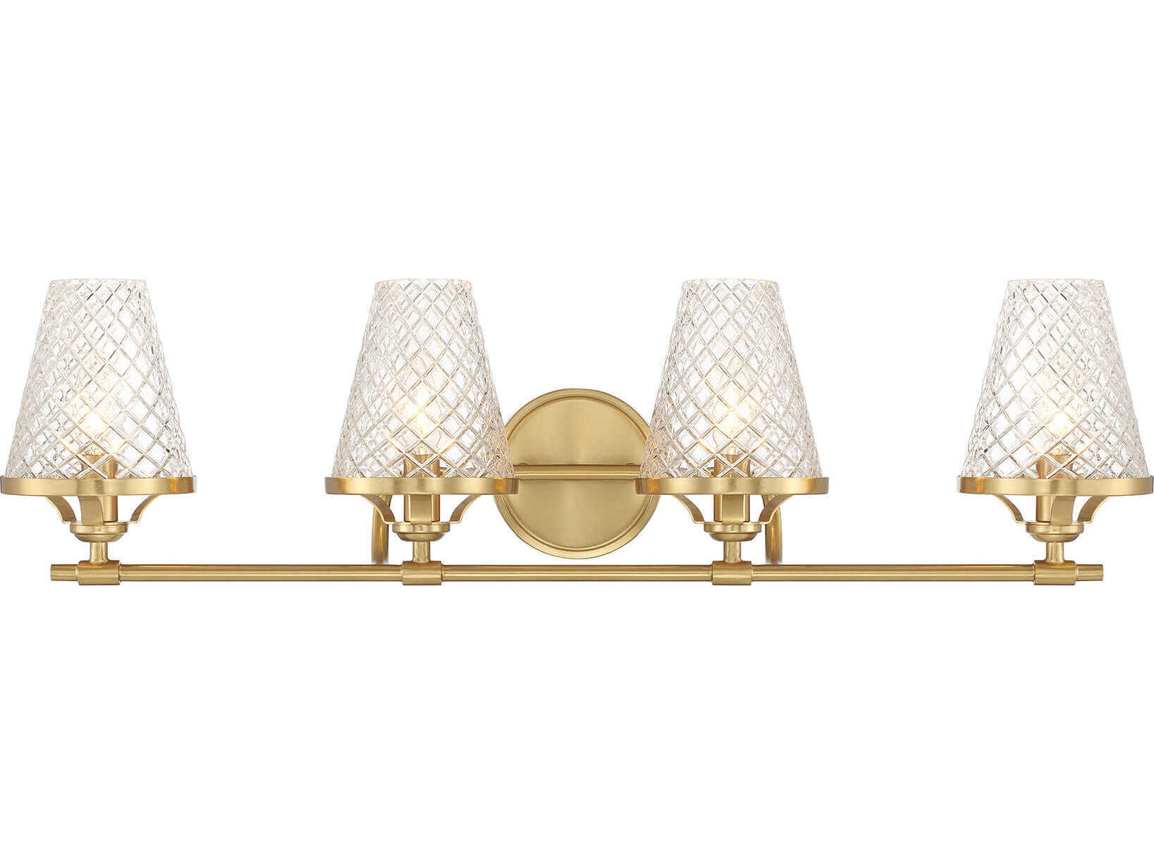 Savoy House Candler 4-Light Warm Brass Vanity Light